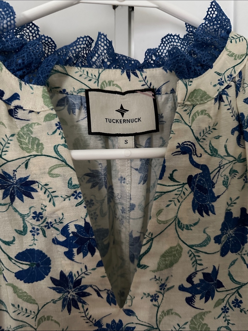 Tuckernuck Bluebird Melody Crawford Dress with Lace Trim - Picture 2 of 6